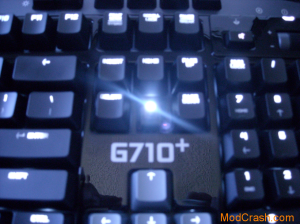 Logitech G710 LED Backlight is quite bright