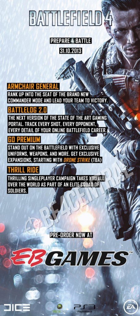Battlefield 4 Release date poster