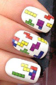 Gamer Girl Valentine's Day Gifts: Tetris Nail Stickers
