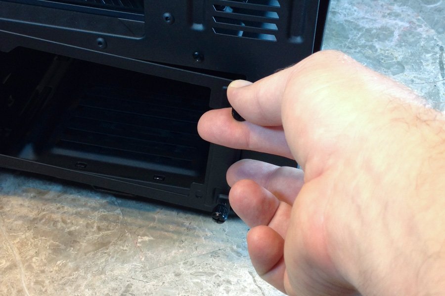 PSU mounting plate removal. PSU mounting plate removal.