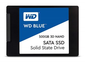 WD Blue 3D NAND 500GB PC SSD - SATA III 6 Gb/s, 2.5"/7mm